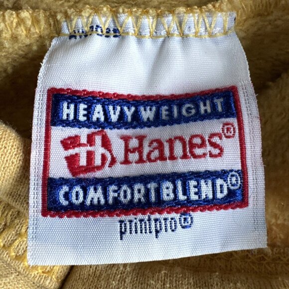 Vintage SeaWorld Force Hanes Heavyweight Comfort Sweatshirt Hoodie Yellow‎ XL - Picture 3 of 10